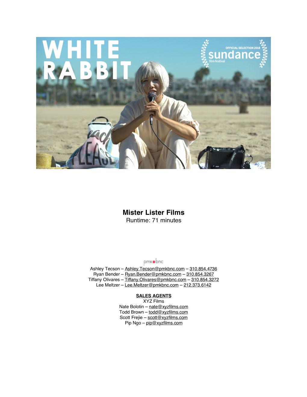 White Rabbit Press Notes