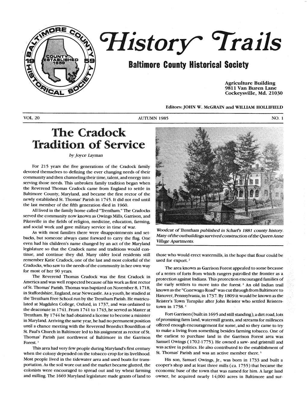 Chistor Trails Baltinc'c County Historical Society