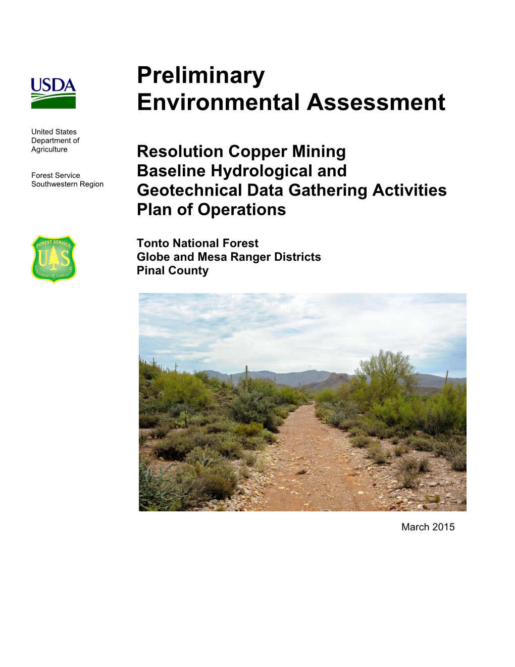 Preliminary Environmental Assessment