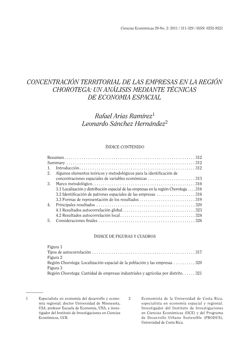 Concentración Territorial De Las Empresas En La Región Chorotega: Un Análisis Mediante Técnicas De Economia Espacial