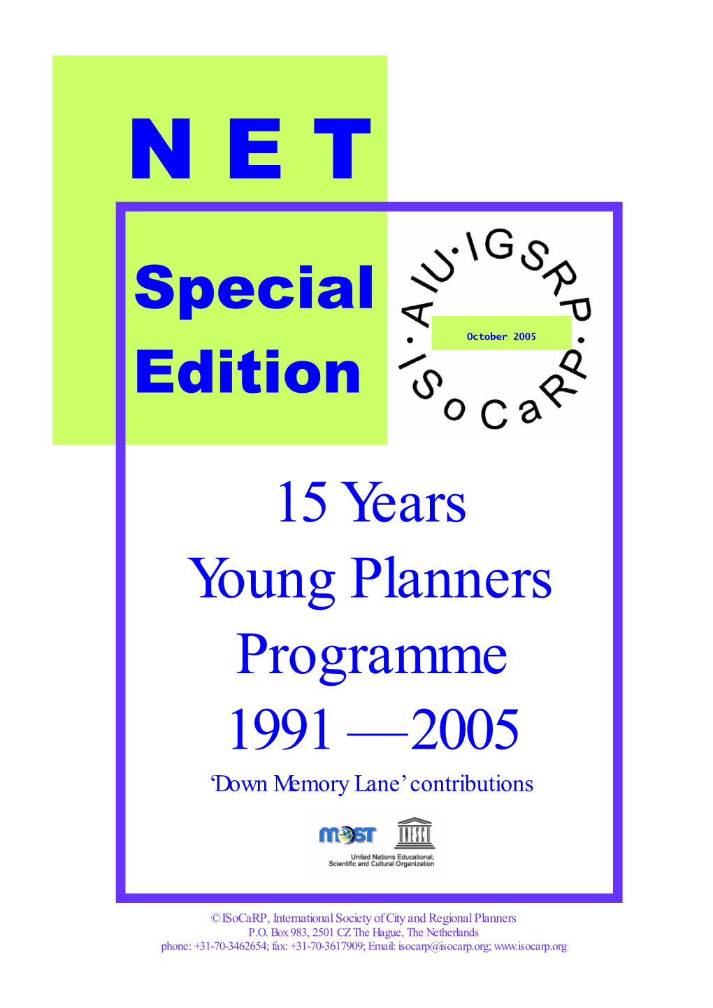 Young Planners 15 Years Incl UNESCO Logo