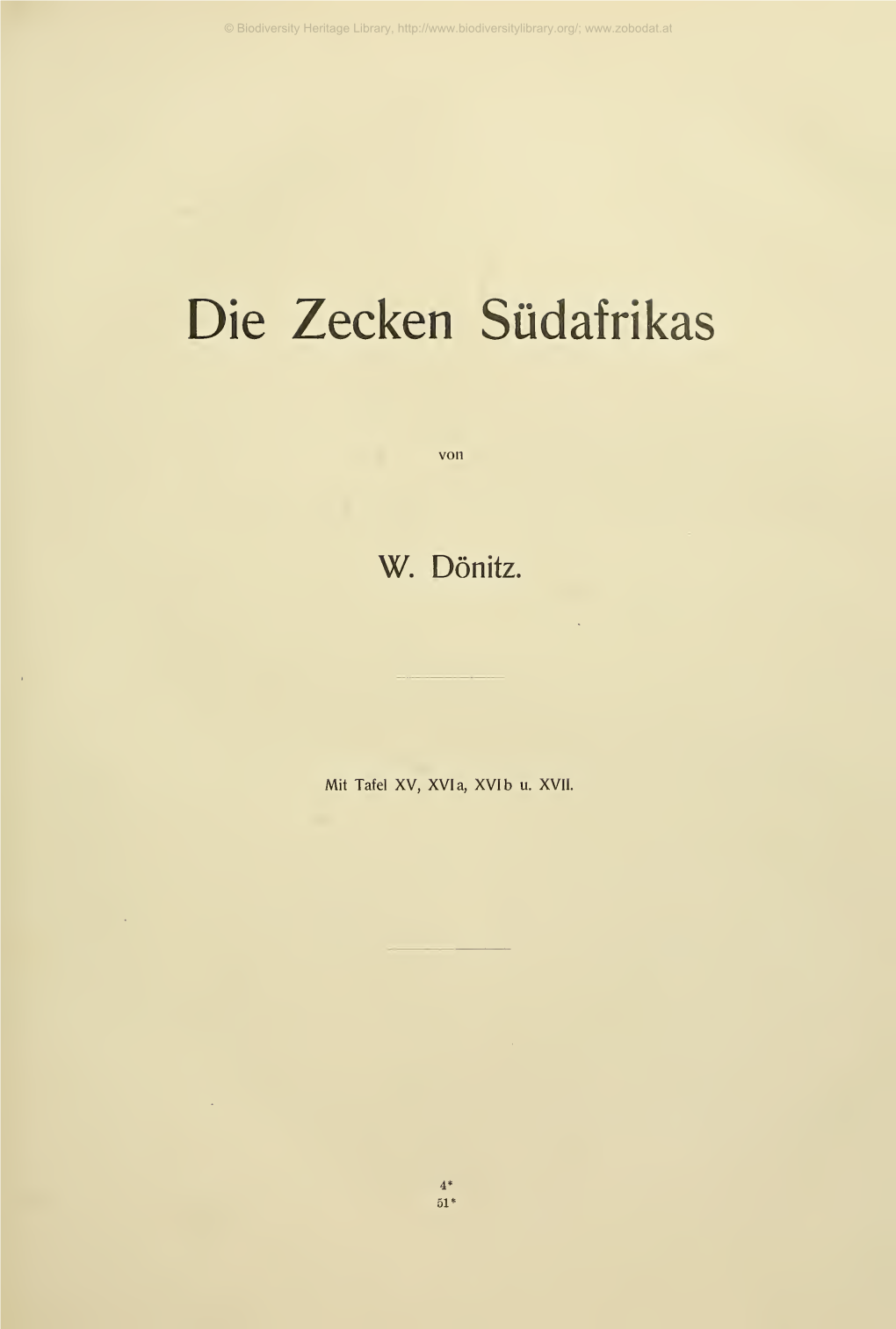 Die Zecken Südafrikas