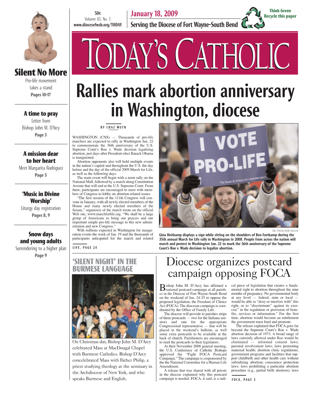 Rallies Mark Abortion Anniversary in Washington, Diocese