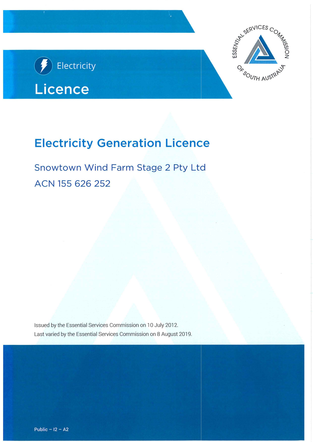 Electricity Generation Licenc:E