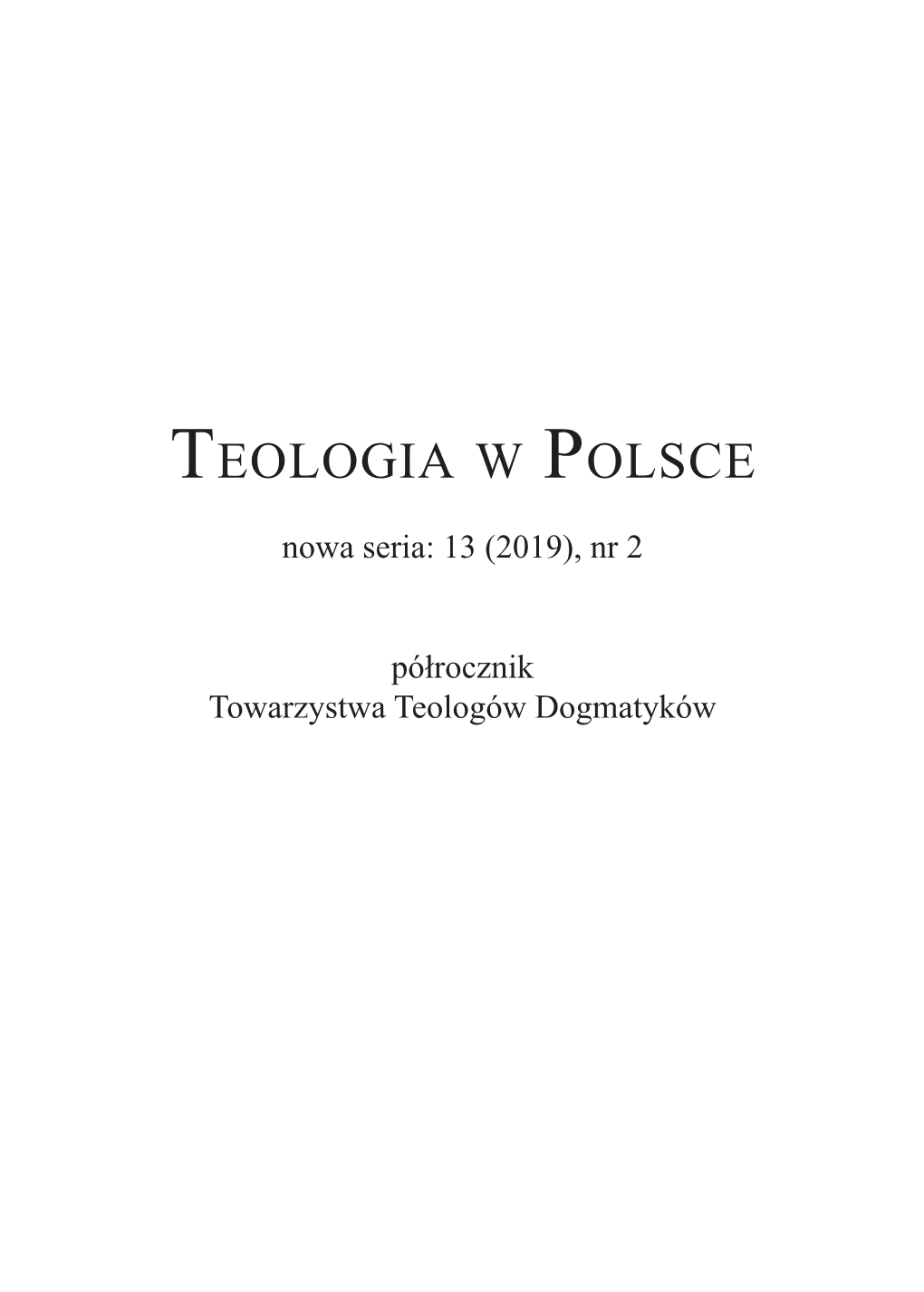 Teologia W Polsce