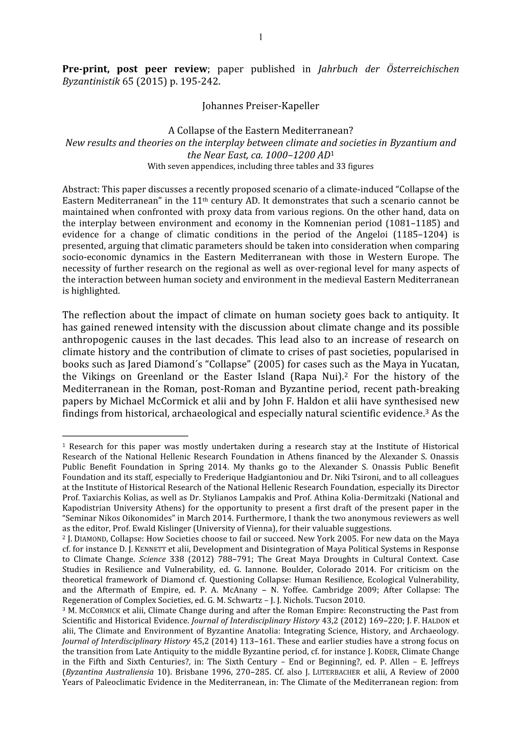 Paper Published in Jahrbuch Der Österreichischen Byzantinistik 65 (2015) P