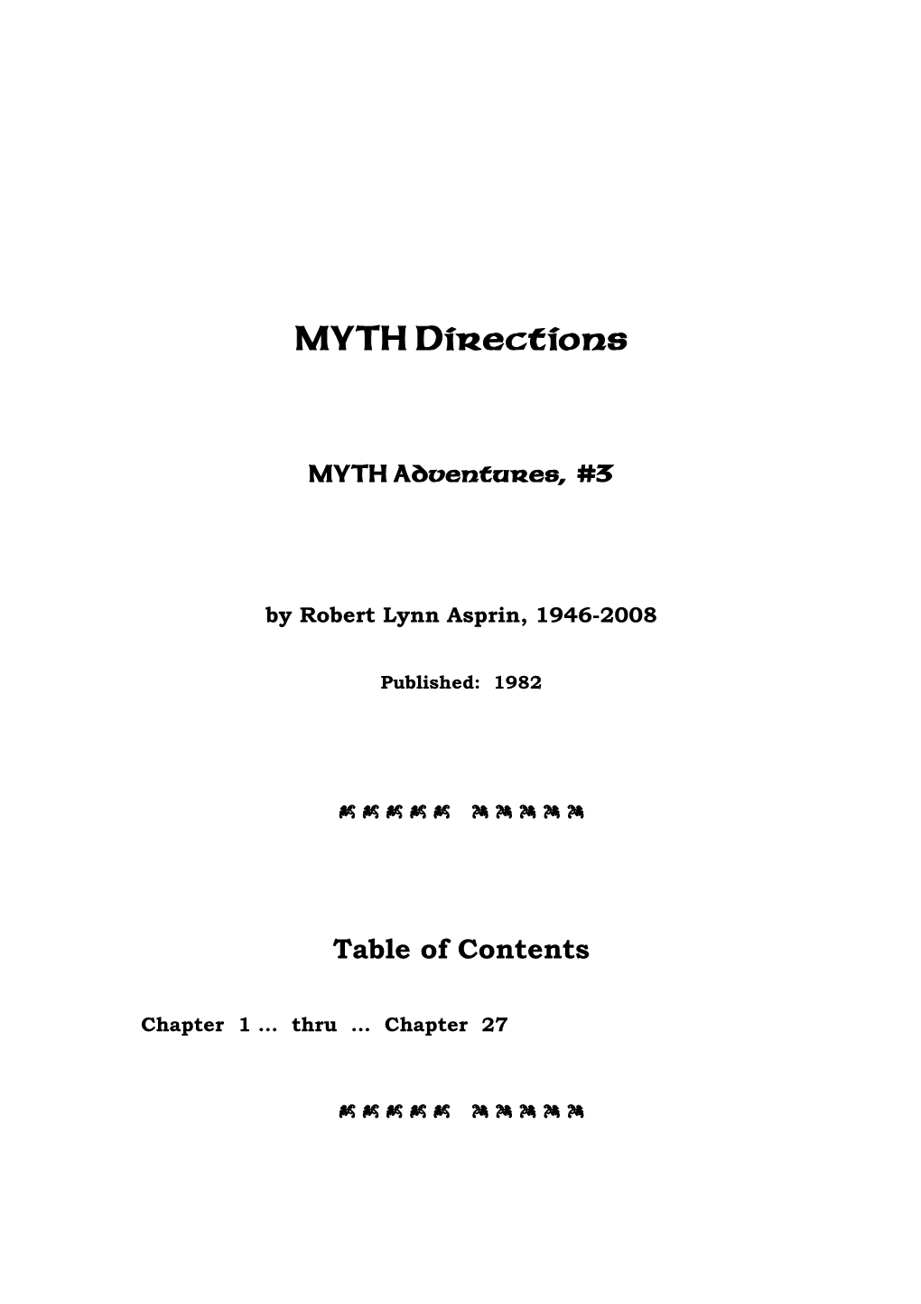 MYTH Directions