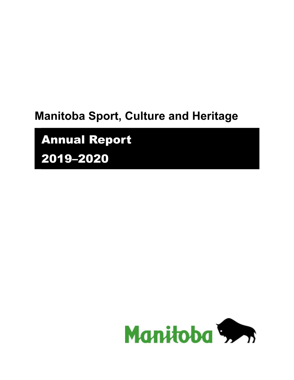 Sport, Culture and Heritage Annual Report 2019–2020