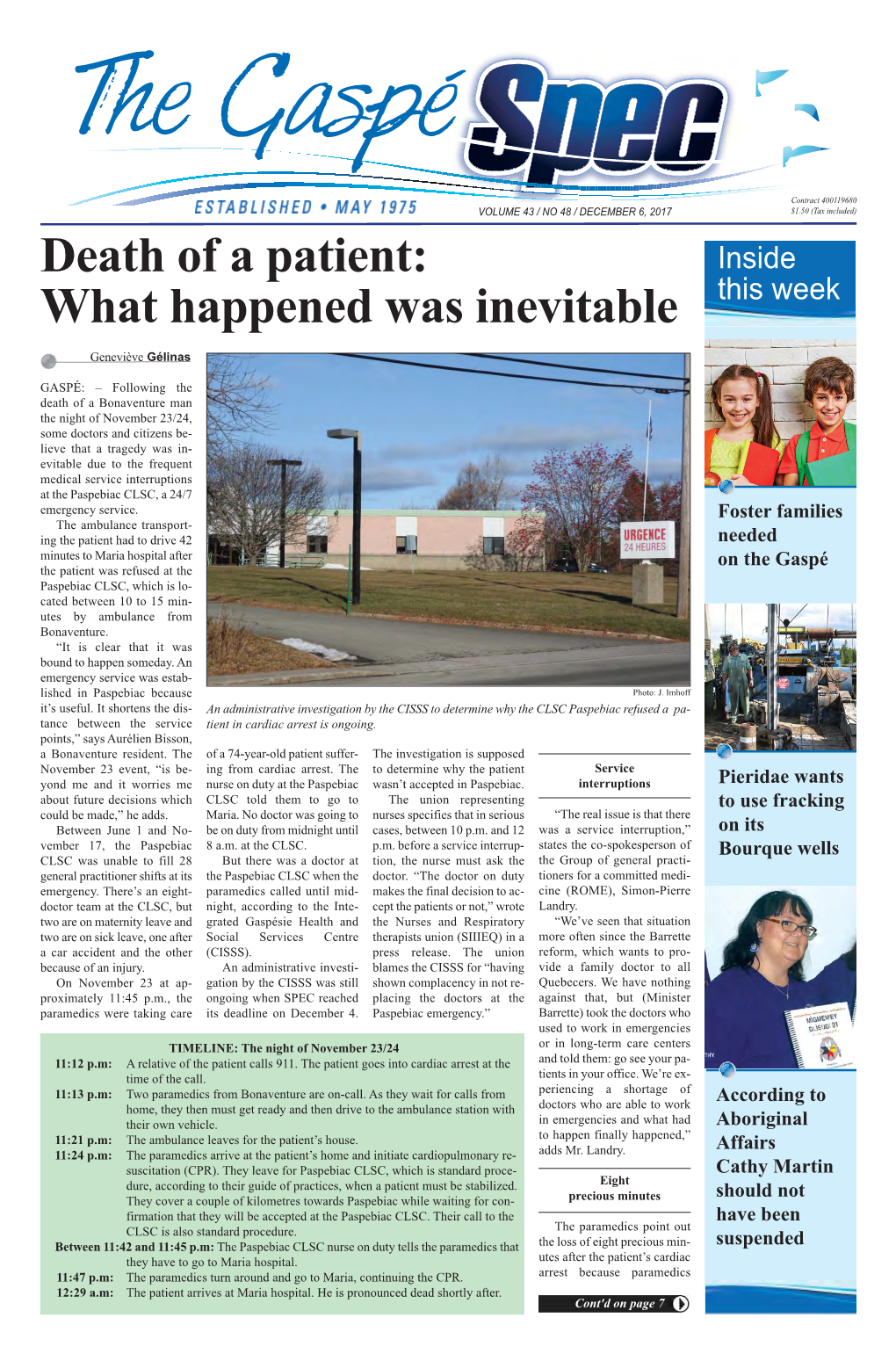 Death of a Patient: What Happened Was Inevitable
