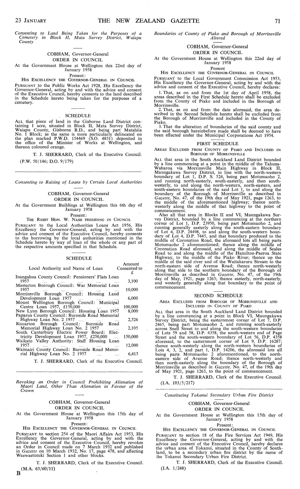 The New Zealand Gazette 71 B