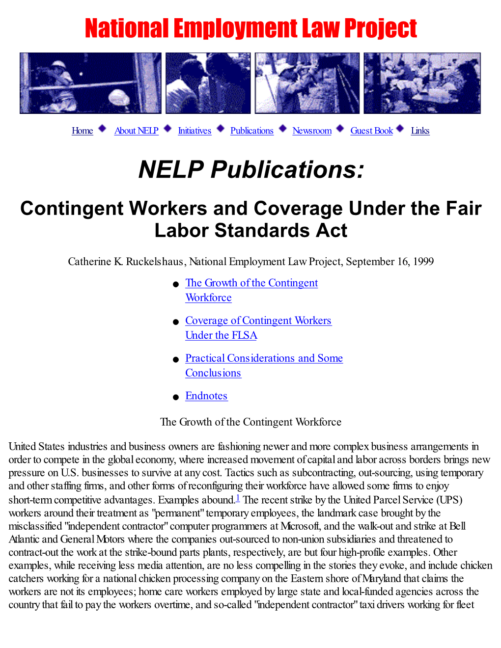 Contingent Workers and Coverage Under the Fair Labor Standards Act