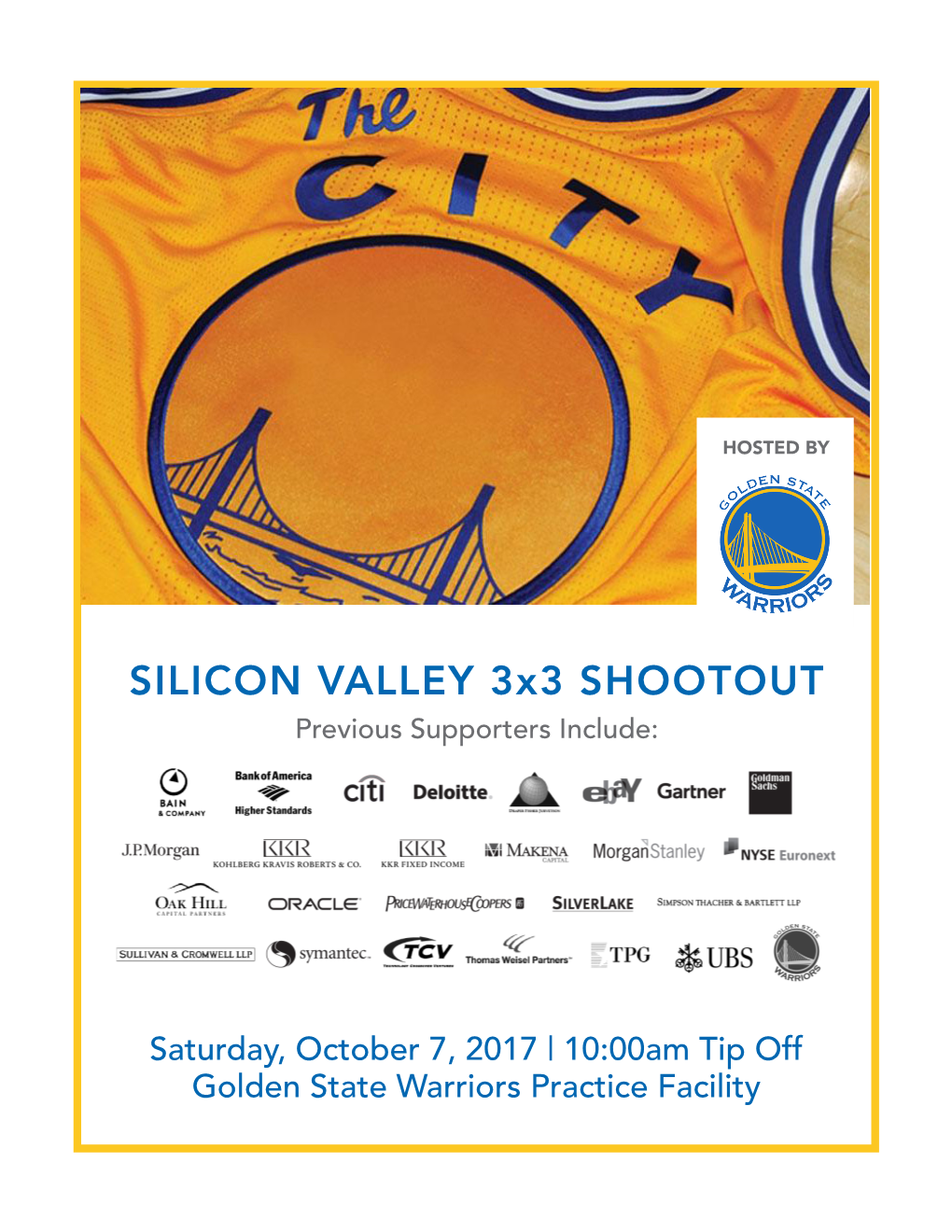 SILICON VALLEY 3X3 SHOOTOUT Previous Supporters Include