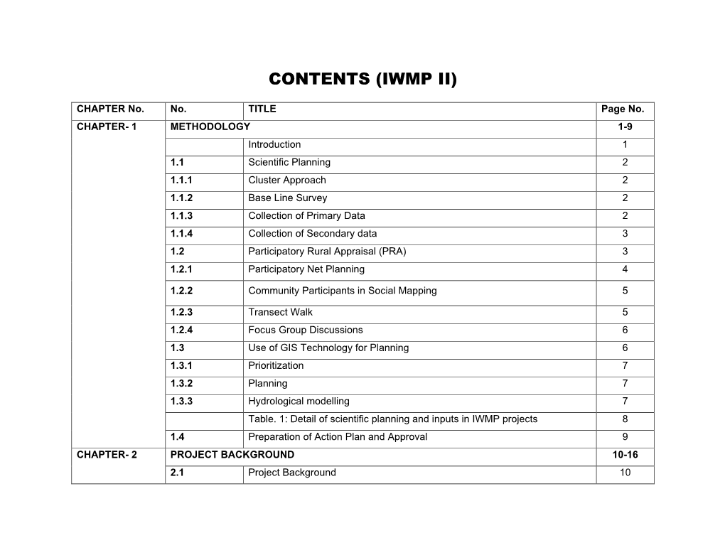 Contents (Iwmp Ii)