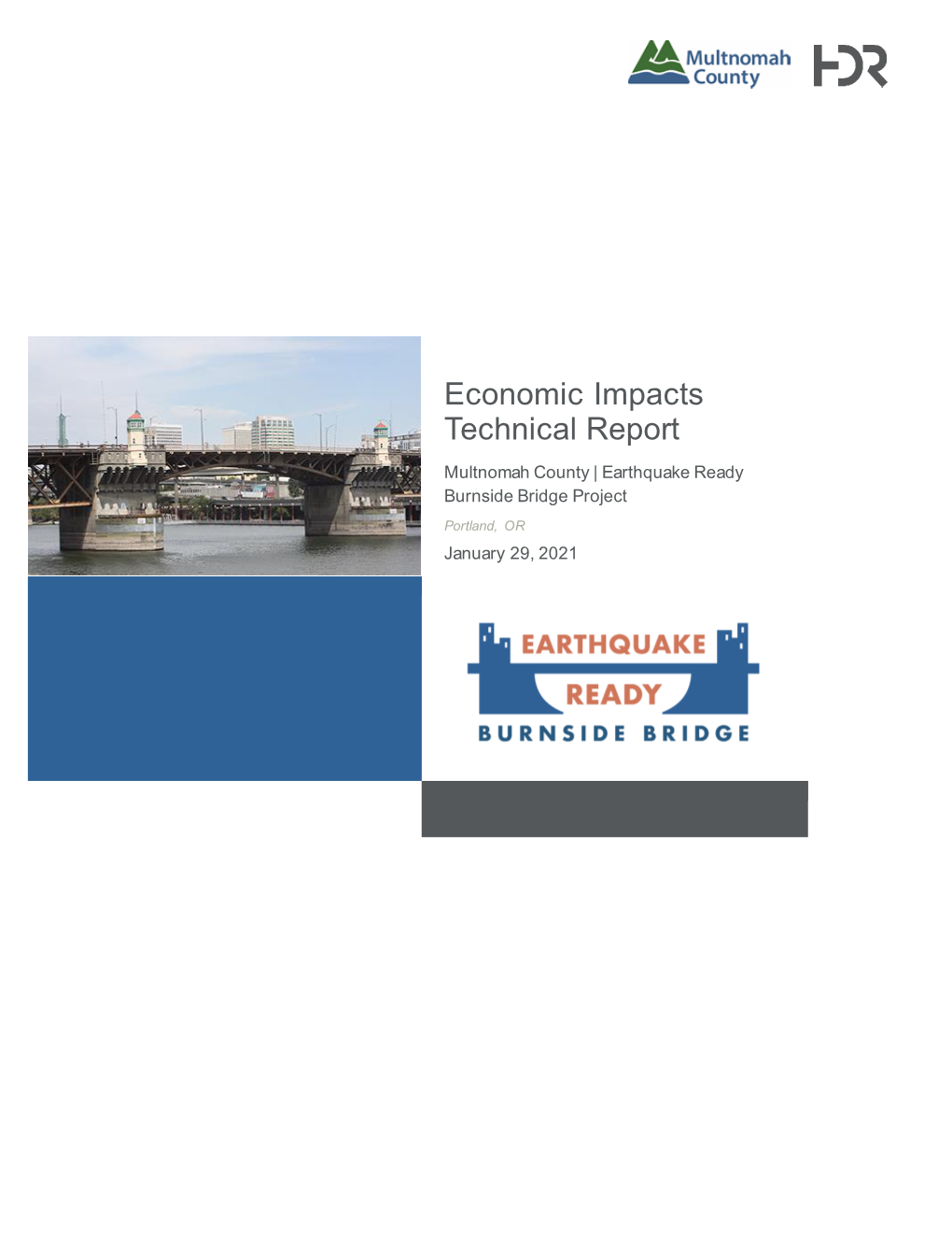 Earthquake Ready Burnside Bridge Economics Technical Report