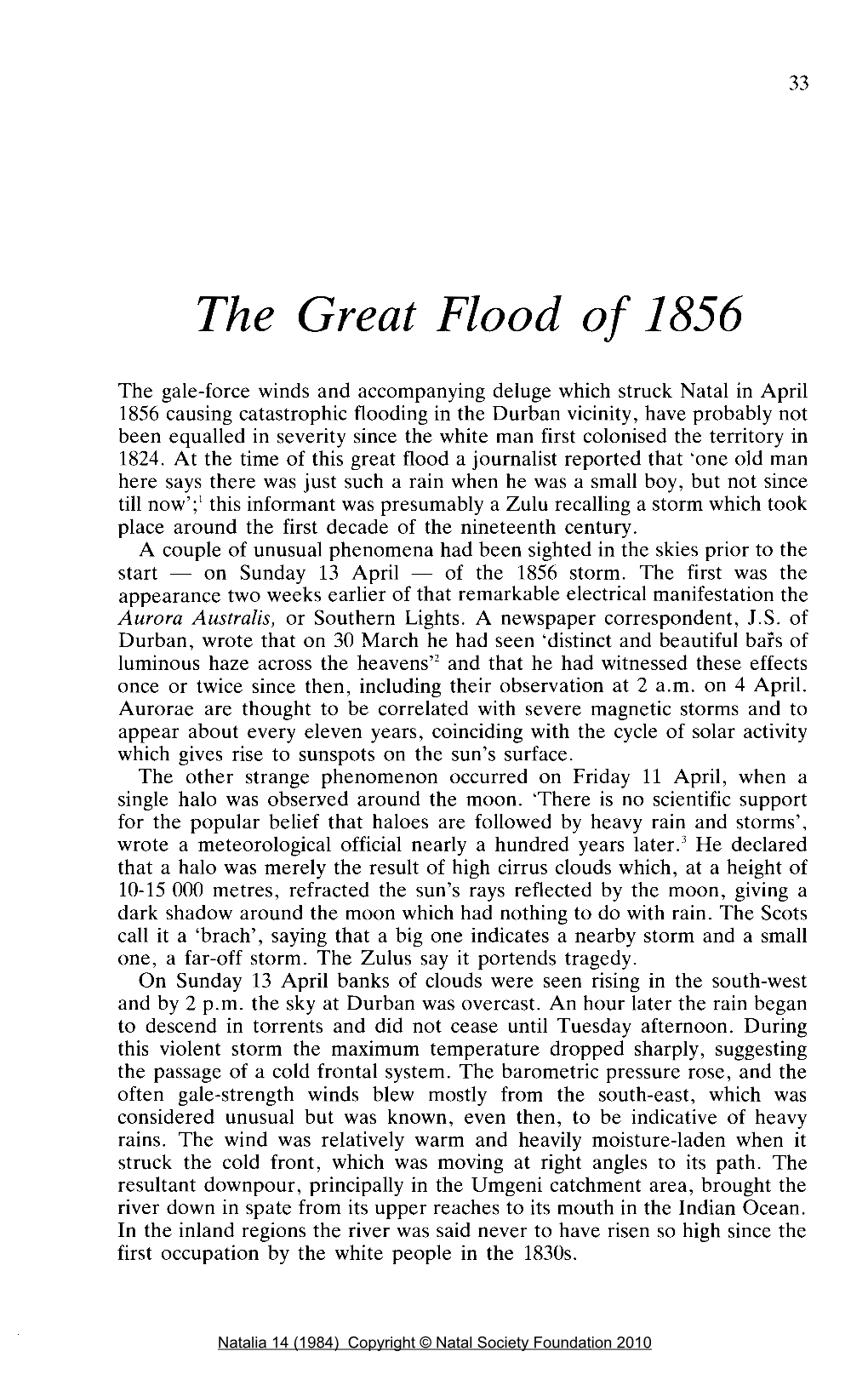 The Great Flood of 1856