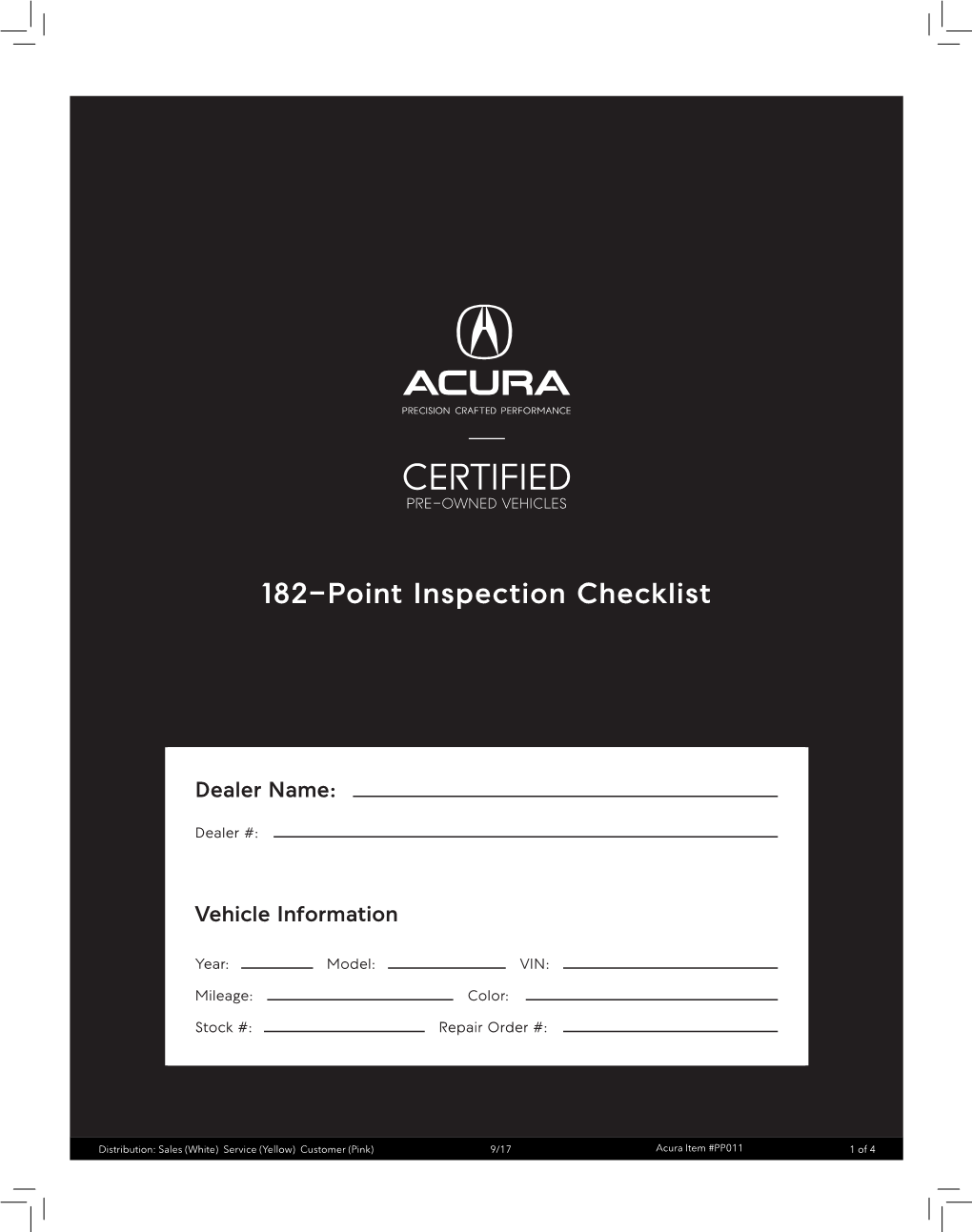 182-Point Inspection Checklist