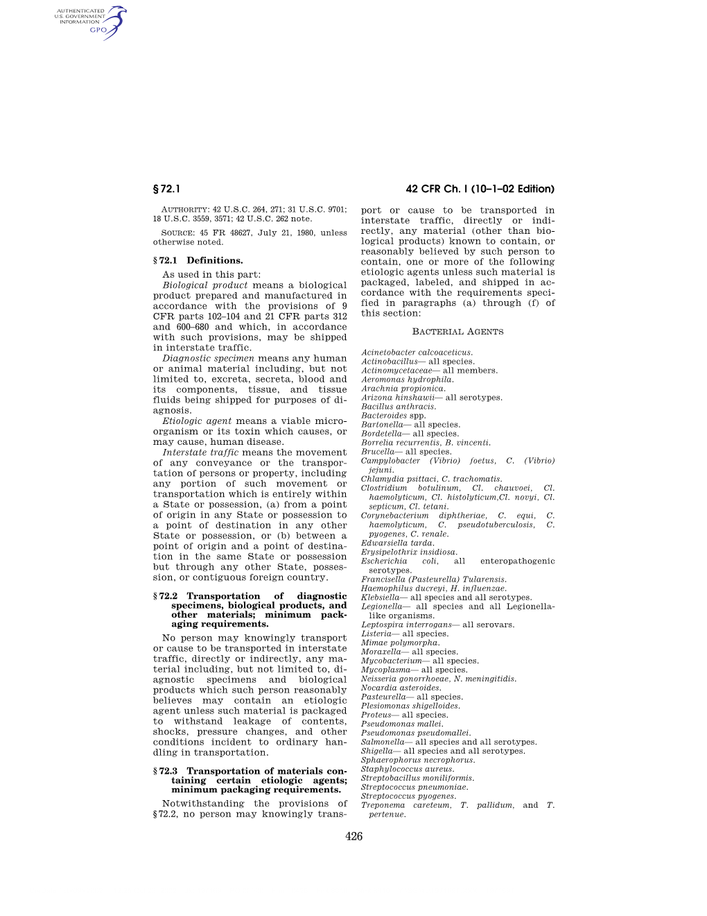 42 CFR Ch. I (10–1–02 Edition)