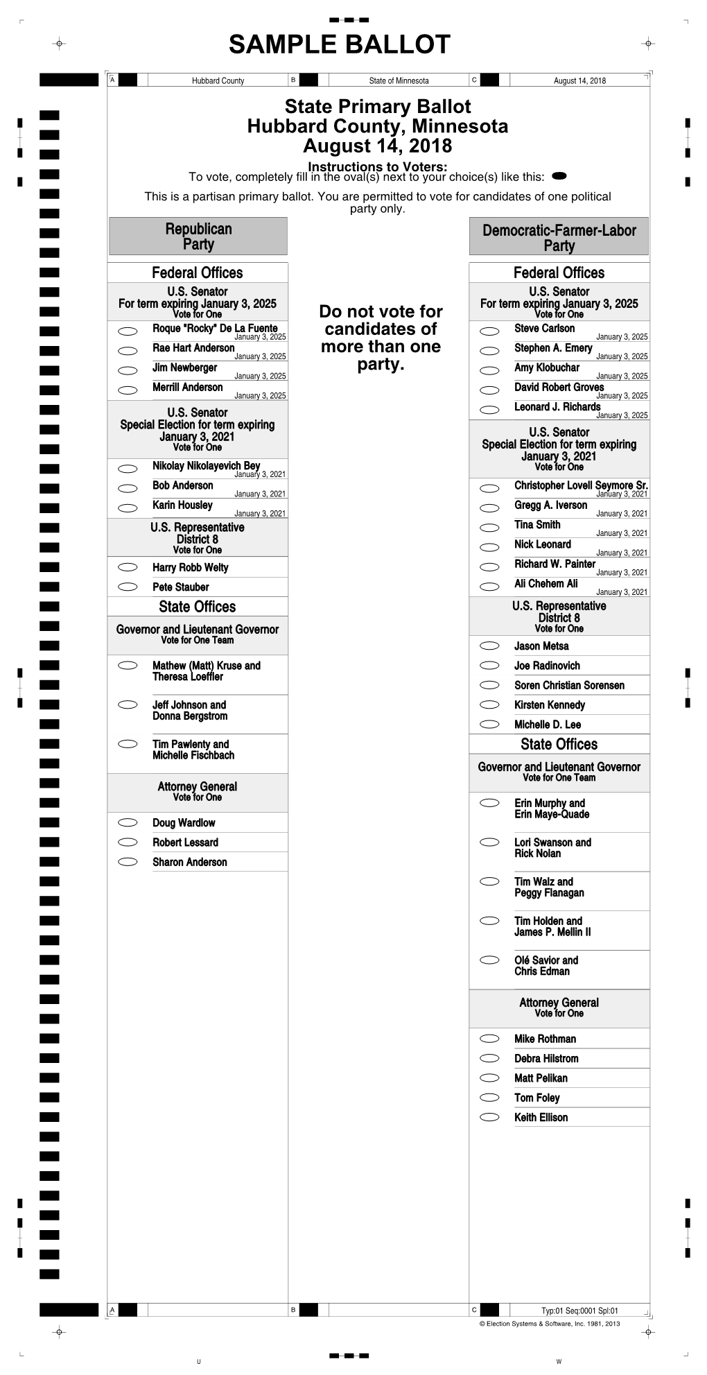 Sample Ballot