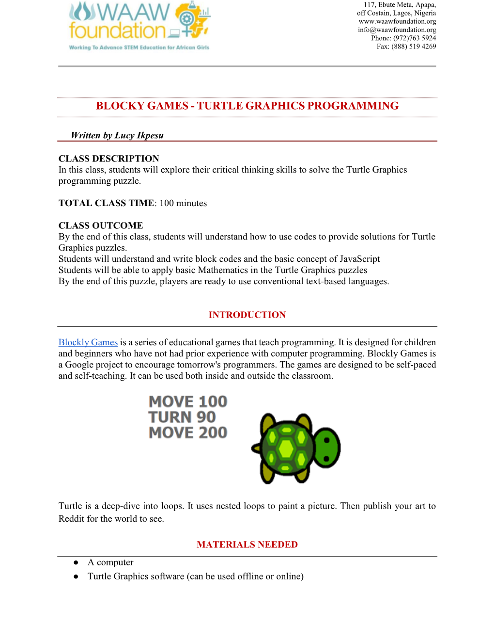 Blocky Games - Turtle Graphics Programming