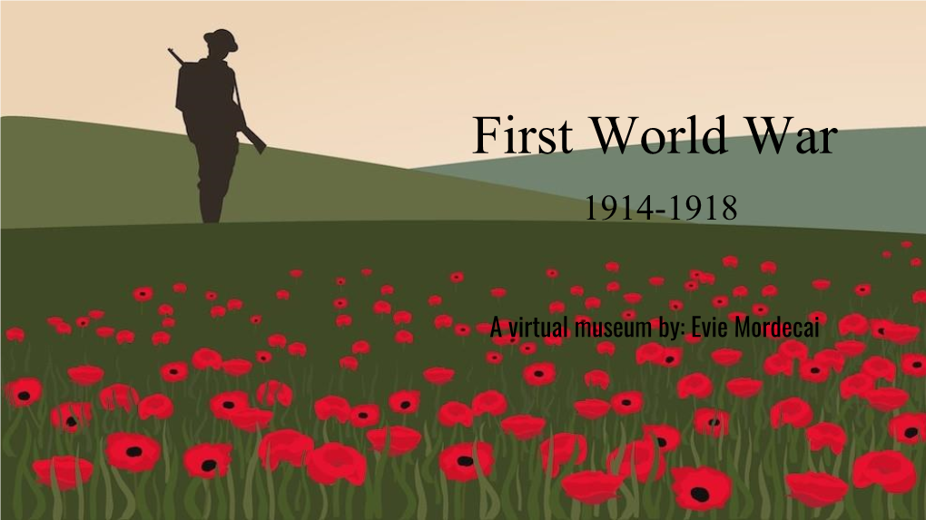 First World War 1914-1918