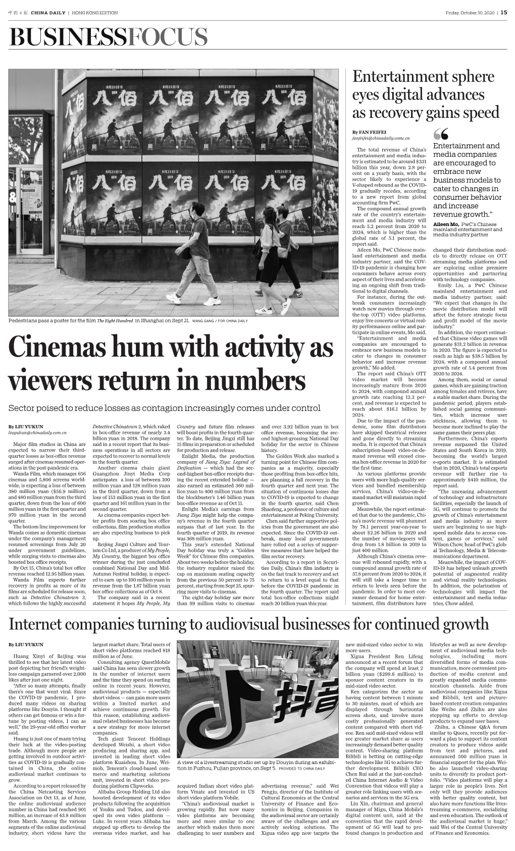 Cinemas Hum with Activity As Viewers Return in Numbers