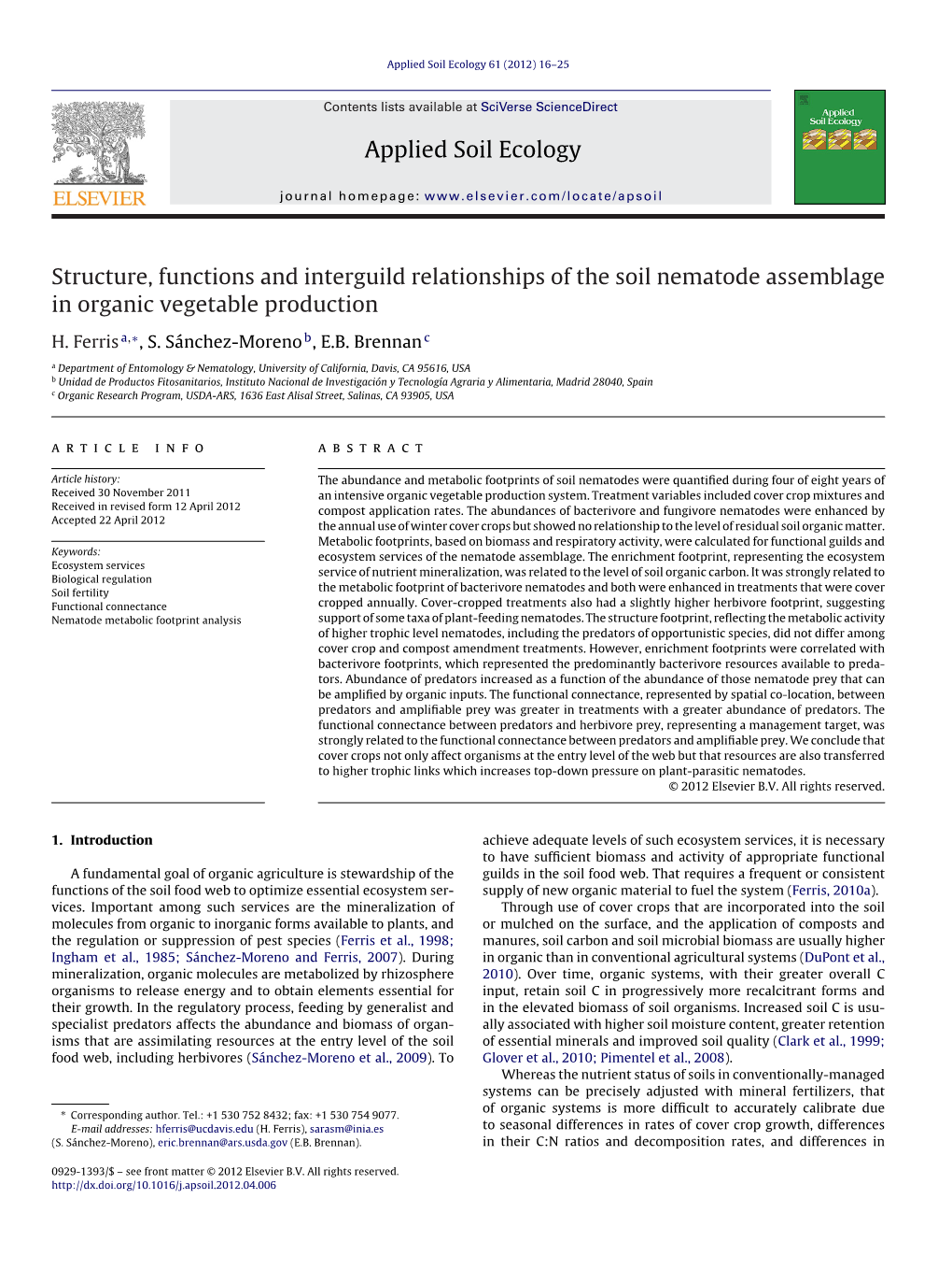 Structure, Functions and Interguild Relationships of the Soil Nematode Assemblage