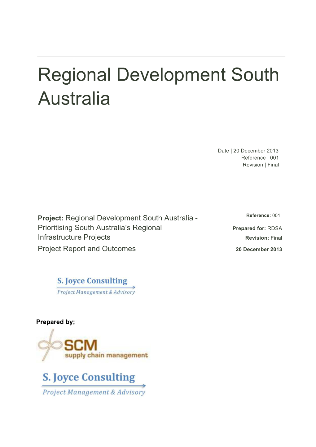 Prioritising South Australia's Regional Infrastructure Projects
