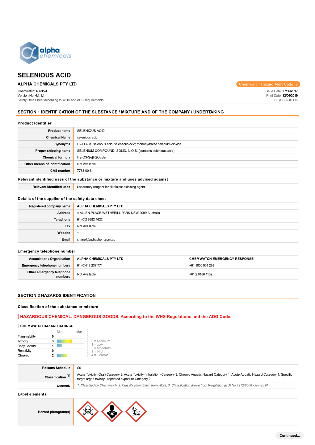 SDS-Selenious-Acid.Pdf