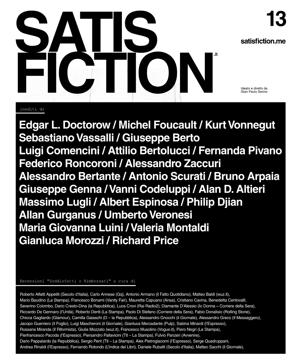 Edgar L. Doctorow / Michel Foucault / Kurt Vonnegut