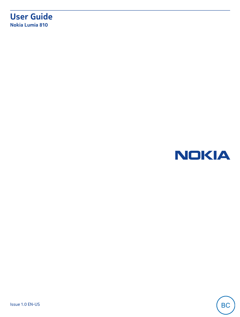 Nokia Lumia 810 Manual