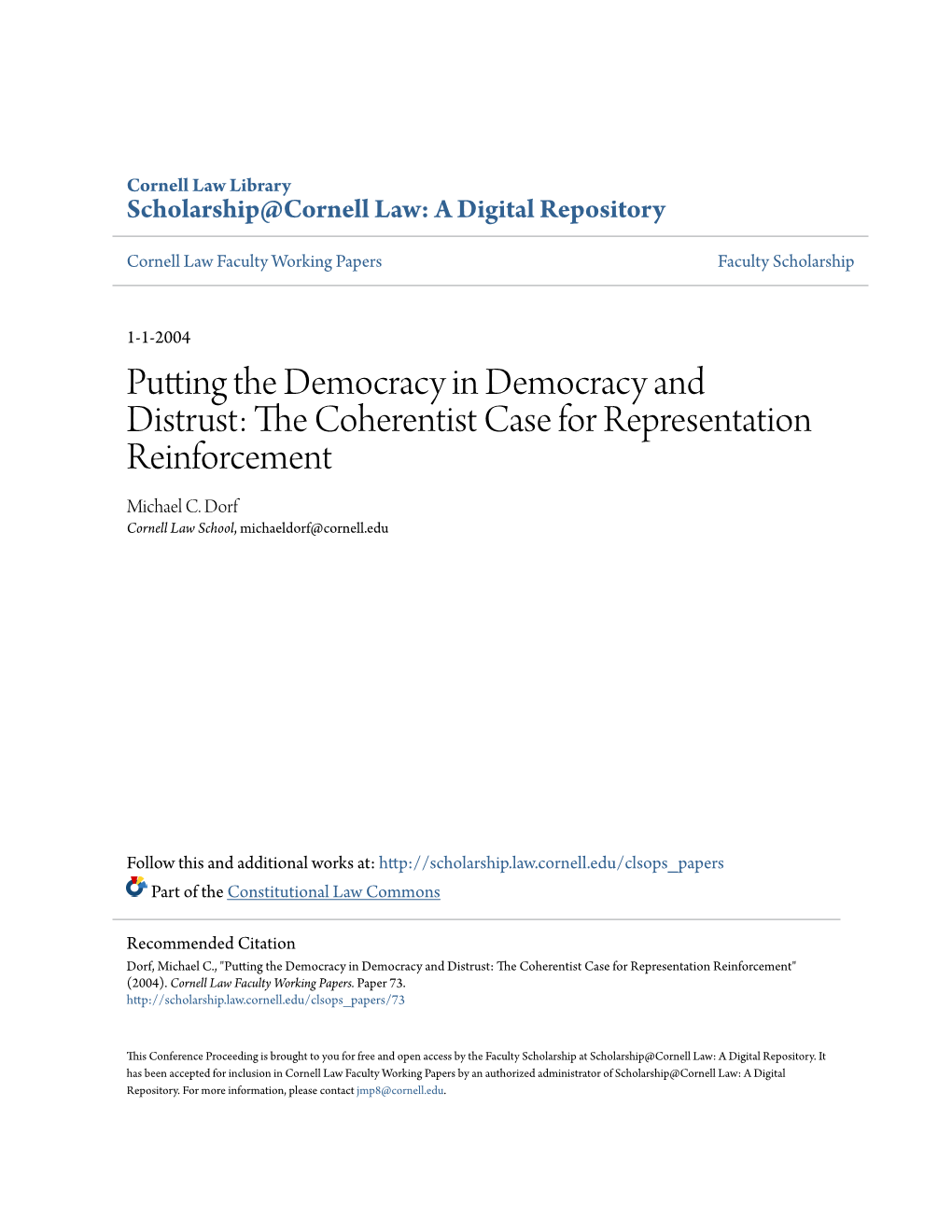 The Coherentist Case for Representation Reinforcement