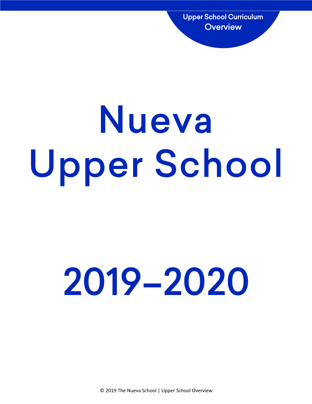 Nueva Upper School 2019–2020