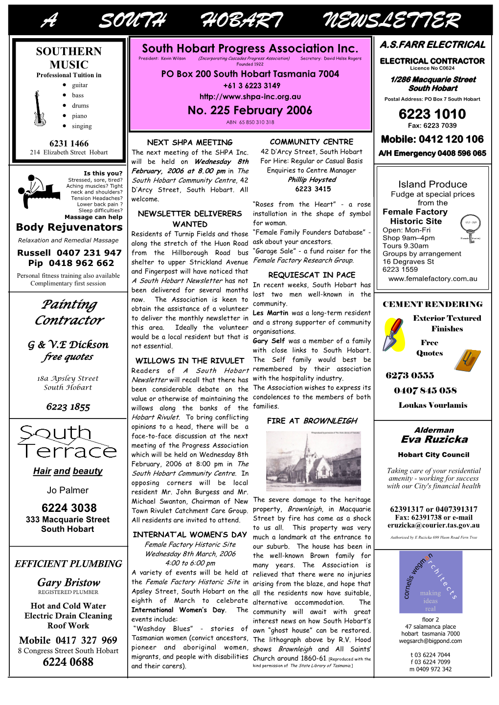 February Newsletter 2006 – No.225
