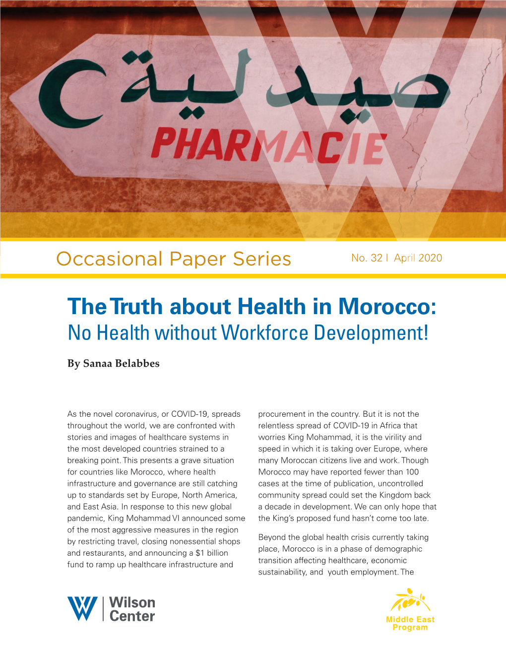 The Truth About Health in Morocco: No Health Without Workforce Development!