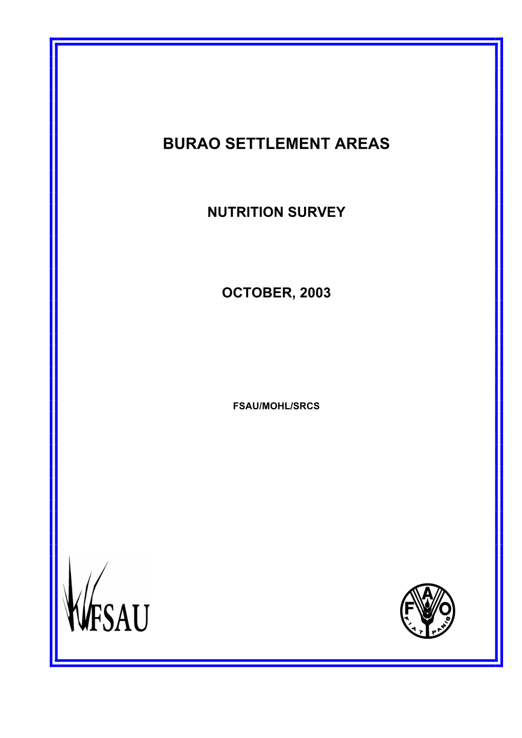 Burao Settlements Survey