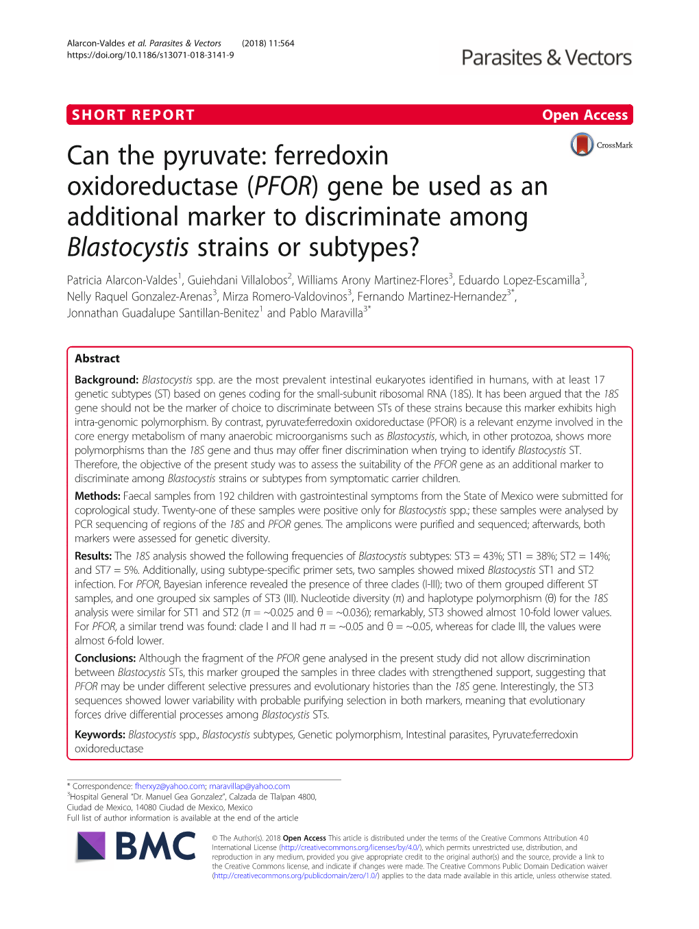 Can the Pyruvate: Ferredoxin Oxidoreductase (PFOR) Gene Be