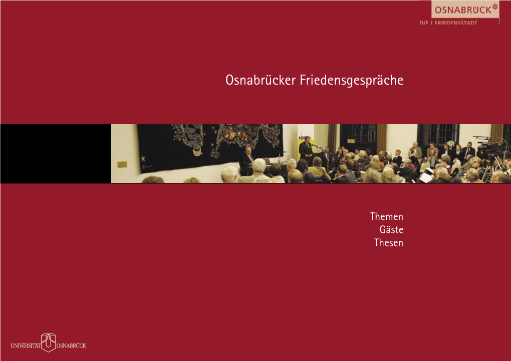 Das Osnabrücker Jahrbuch Frieden