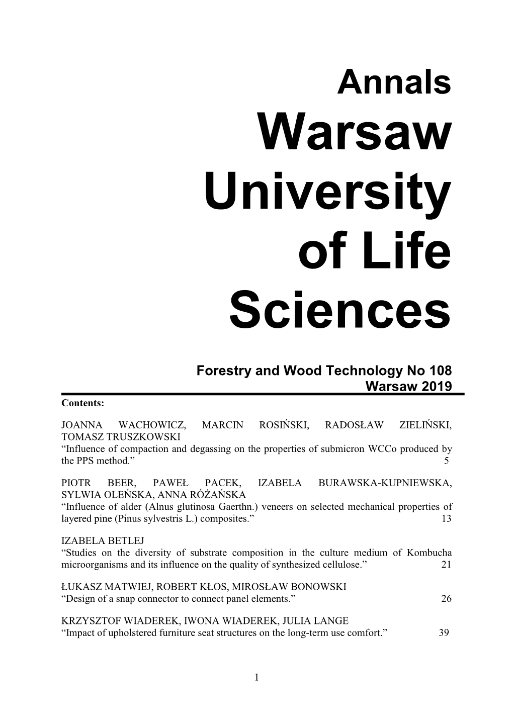 Warsaw University of Life Sciences