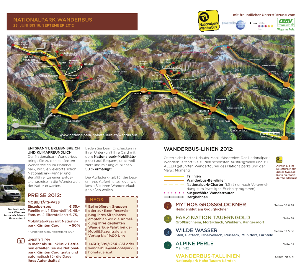 Fahrplan Nationalpark Wanderbus