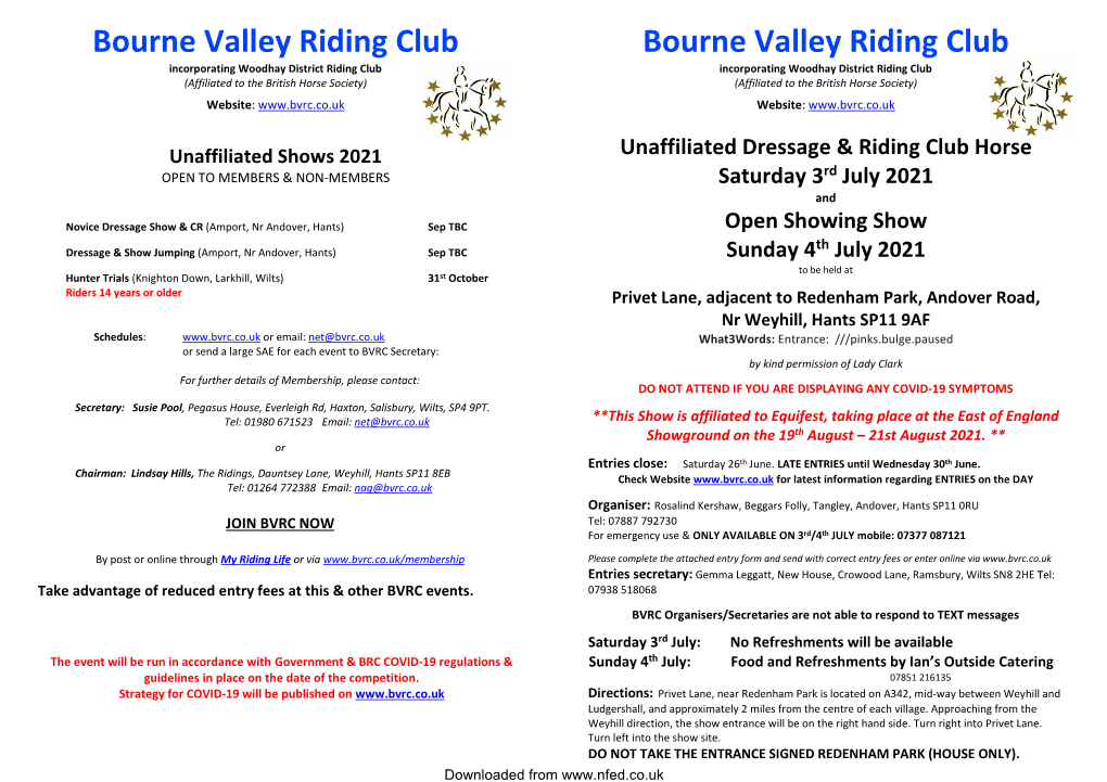 Bourne Valley Riding Club