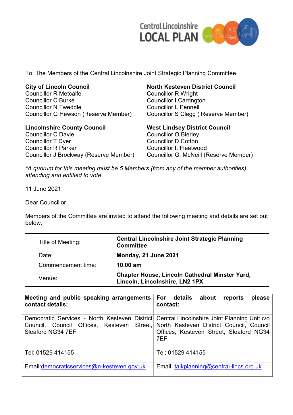 (Public Pack)Agenda Document for Central Lincolnshire Joint Strategic