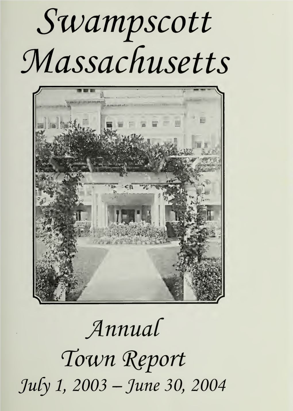 Annual Report of the Town Officers