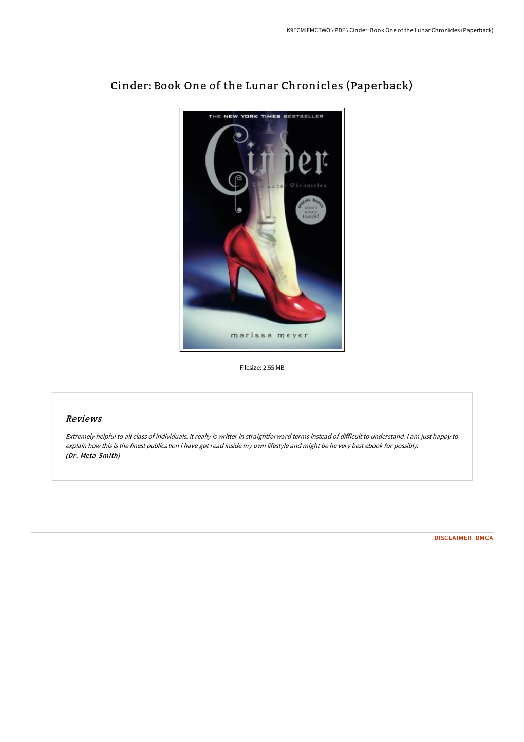 Cinder: Book One of the Lunar Chronicles (Paperback)