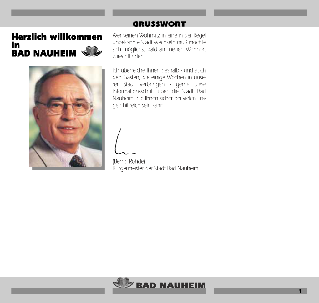 BAD NAUHEIM Zurechtfinden