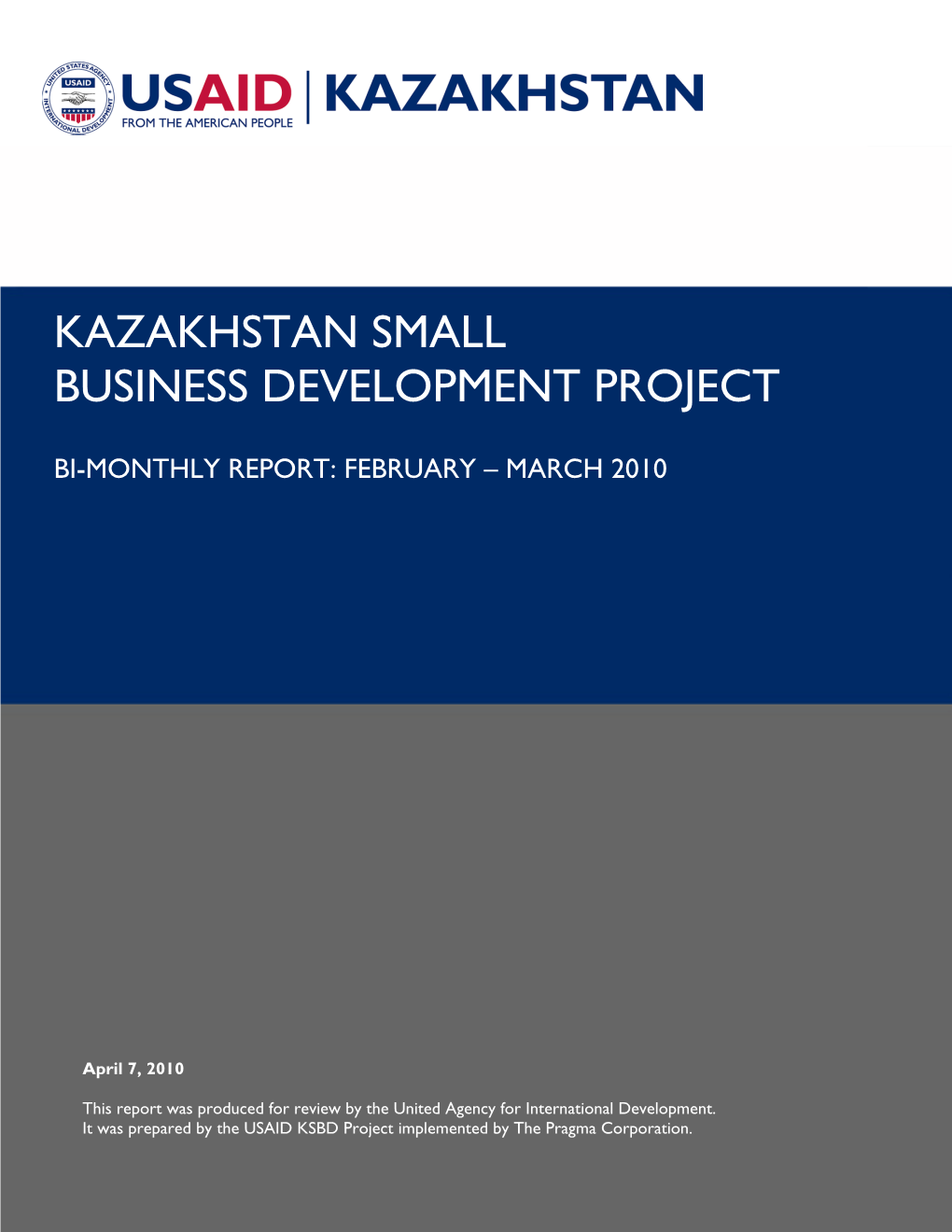 Kazakhstan Small Business Development Project