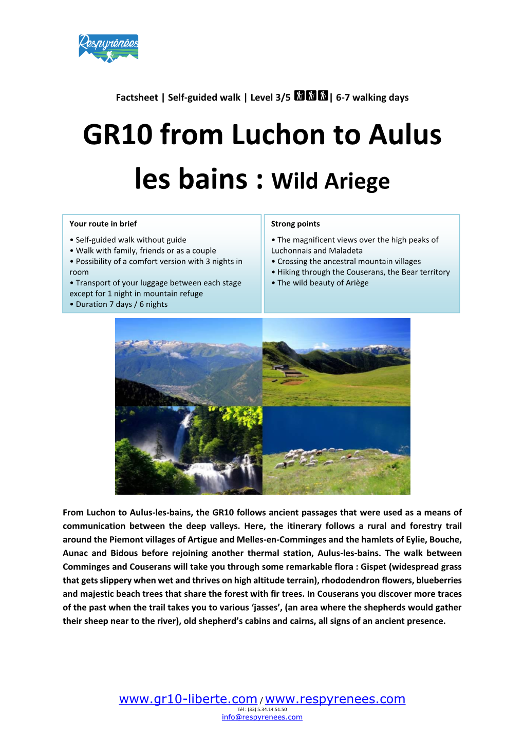 GR10 from Luchon to Aulus Les Bains : Wild Ariege