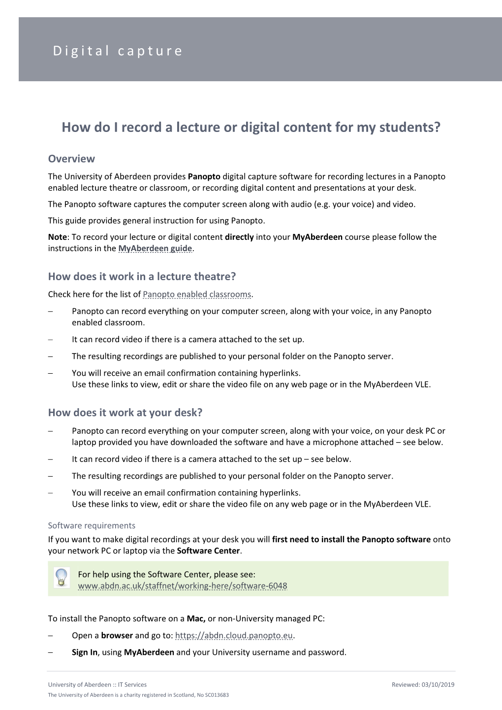 Record a Lecture Or Digital Content for My Students?