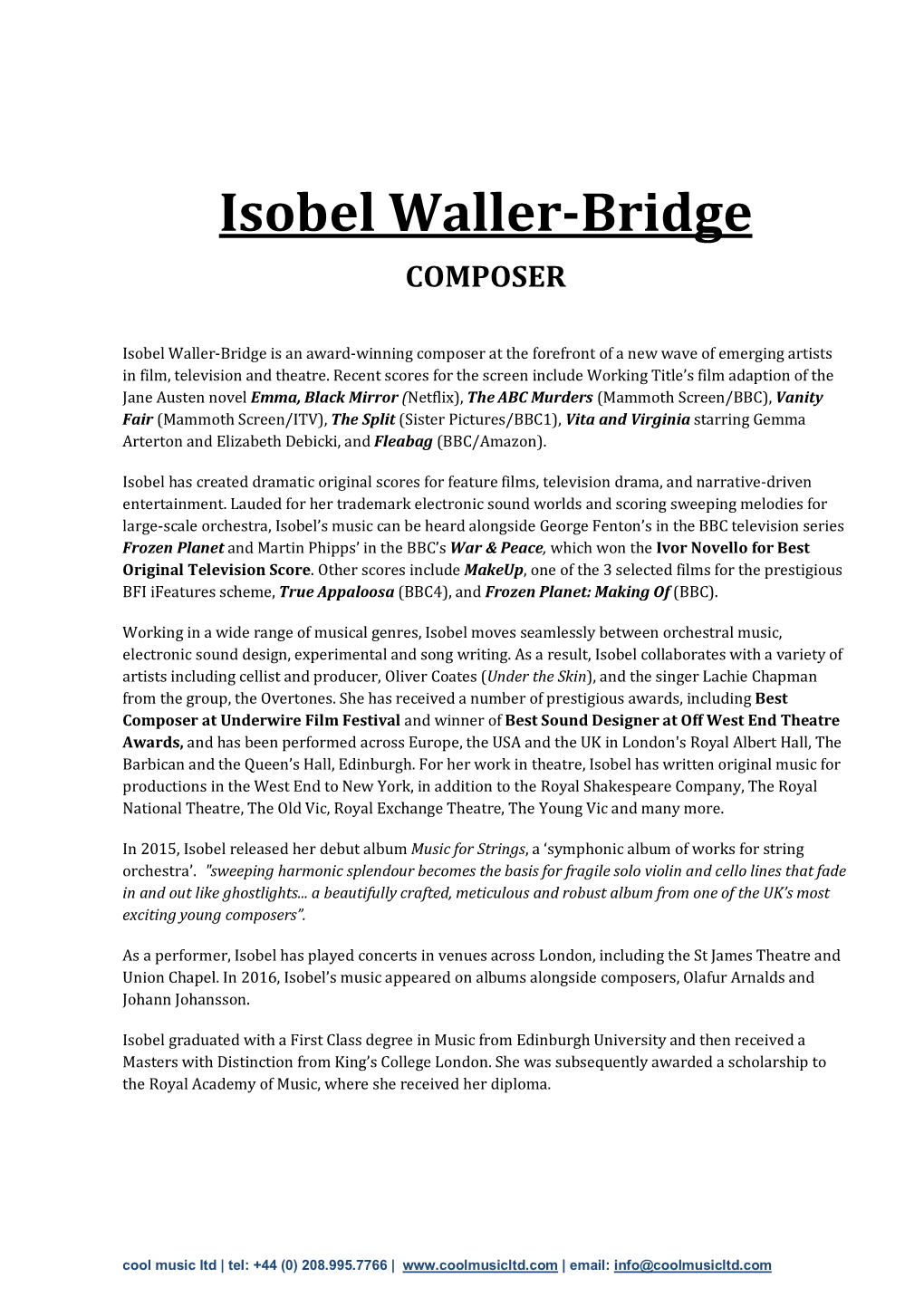 Isobel Waller-Bridge