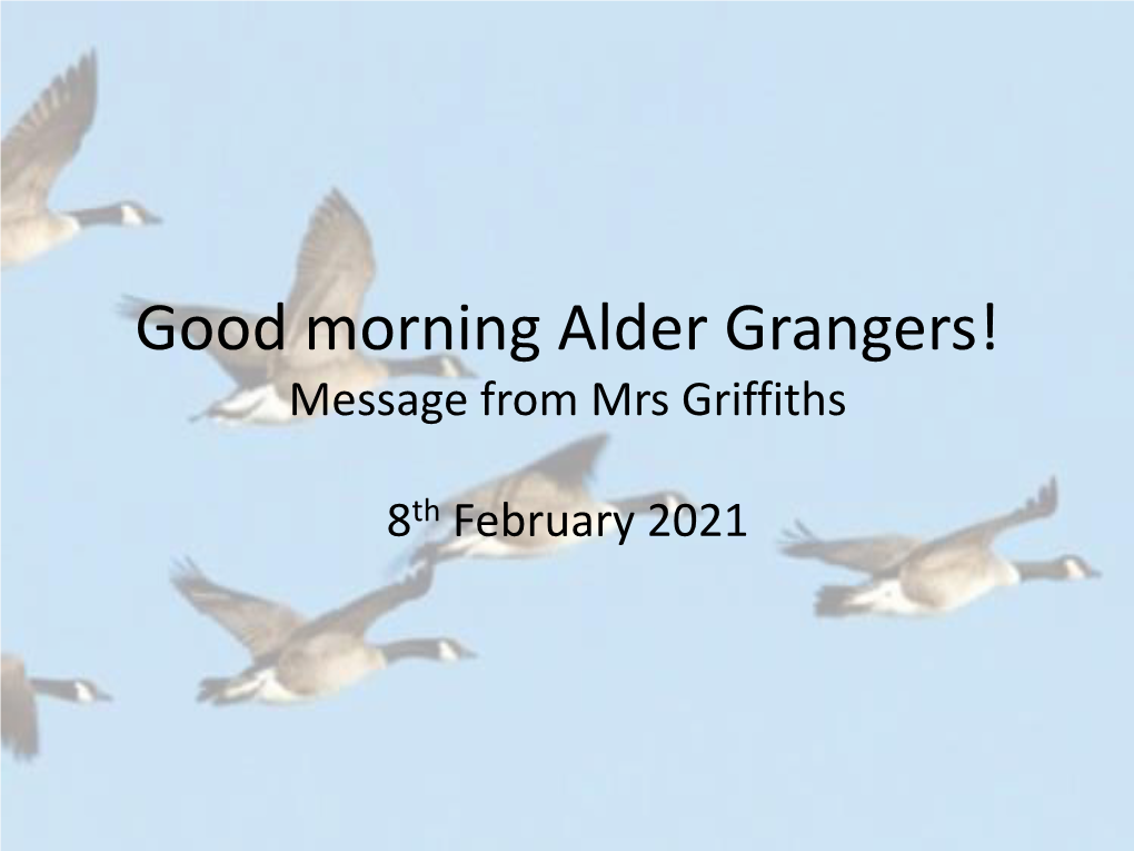 08022021 Mrs Griffiths Message to Pupils