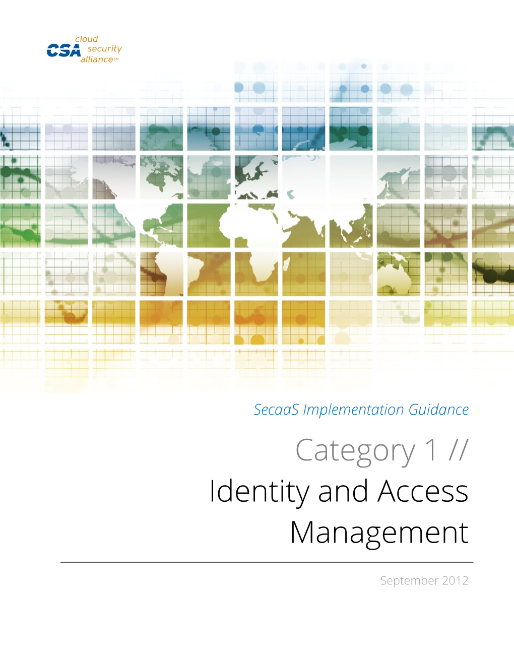 Category 1 // Identity and Access Management